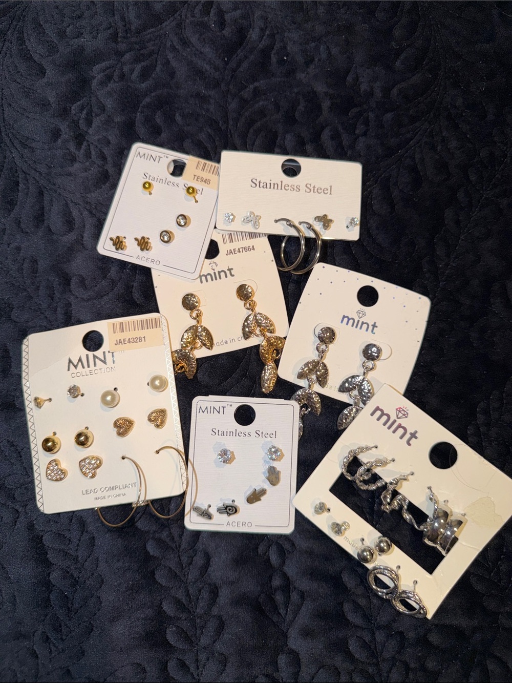 Mint Assorted Earring Set - Gold and Silver